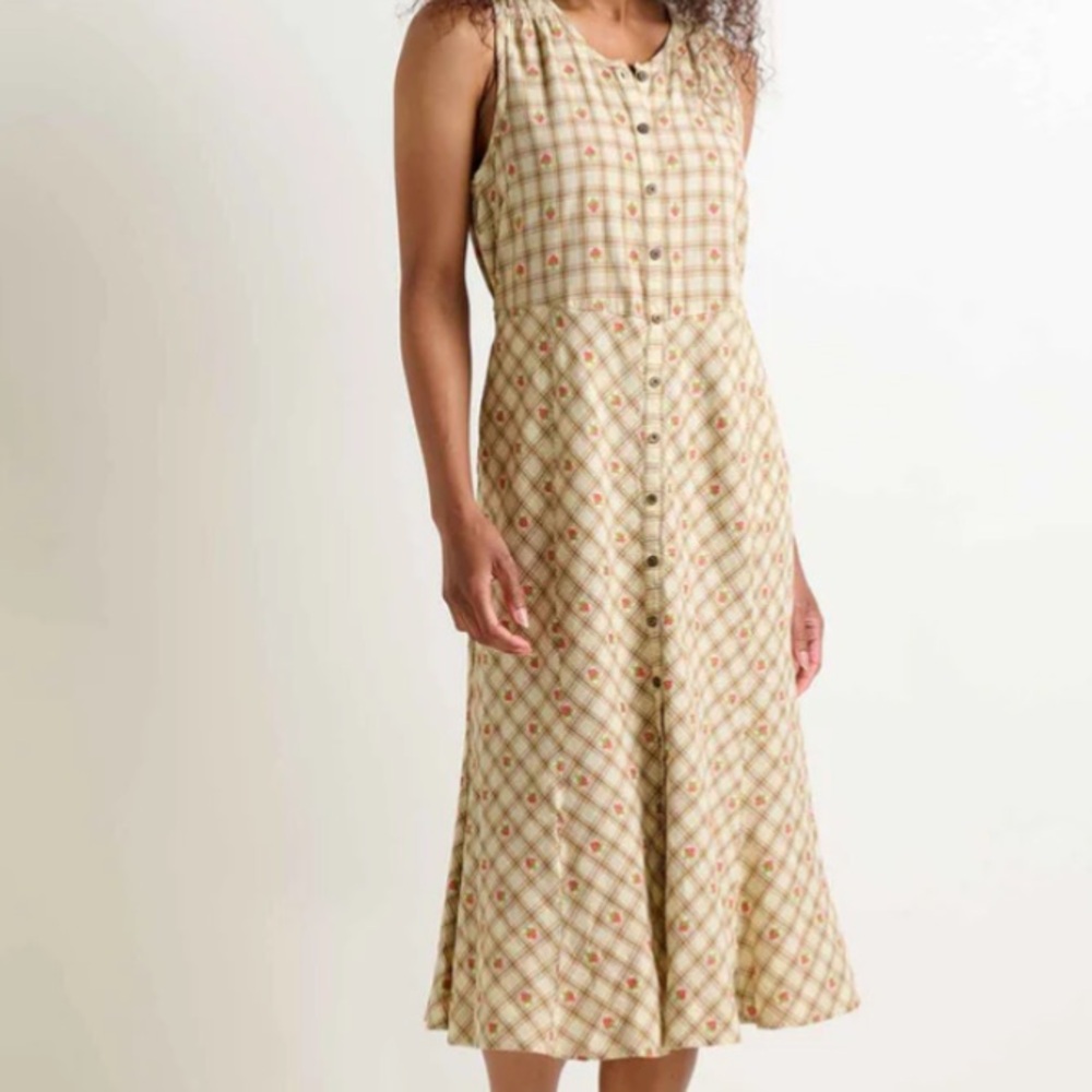 Strawberry Cottagecore Midi Dress